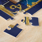 Blue Hanukkah Menorah Puzzle (Seite)