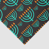 Blue Hanukkah Menorah Tissue Paper Seidenpapier (Detail)