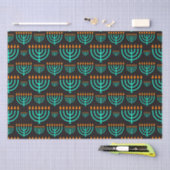 Blue Hanukkah Menorah Tissue Paper Seidenpapier (Handwerk)