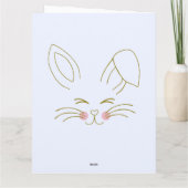 Blue Happy 1. Osterfest Bunny Egg Godson Name Card Karte (Rückseite)