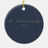 Blue Happy Alles Keramik Ornament (Hinten)
