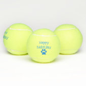 Blue Happy Barkday Geburtstag Pet Dog Toy Tennisbälle (Multi)