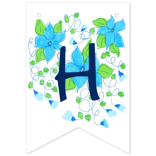 Blue Happy Birthday Banner (Zweite Fahne)