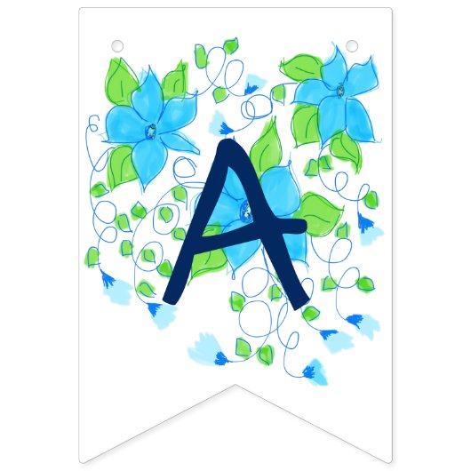 Blue Happy Birthday Banner (Dritte Fahne)