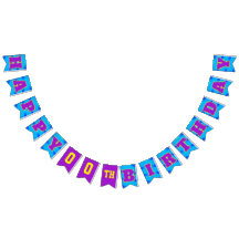 BLUE Happy Birthday | Bearbeitbar