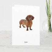 Blue Happy Birthday Dackel Puppy Dog Card Karte (Rückseite)