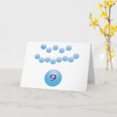 Blue Happy Birthday for Boy Age 9 Karte (Gelbe Blume)