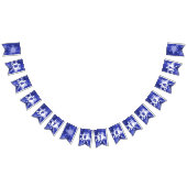 Blue Happy Birthday Painting Spritzer Wimpelkette (Alle)