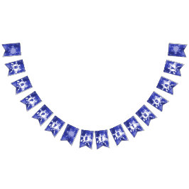 Blue Happy Birthday Painting Spritzer Wimpelkette