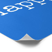 Blue Happy Birthday Poster (Ecke)