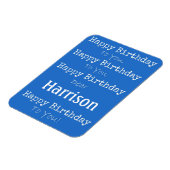 Blue Happy Birthday Song Premium Flexi Magnet (Linke Seite)