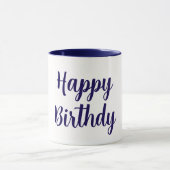 Blue Happy Birthday Tasse (Zentrum)