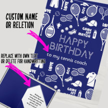 Blue Happy Birthday 🎾 Tennis 💙 🤍