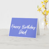 Blue Happy Birthday Vater von Daughter Card Karte (Gelbe Blume)