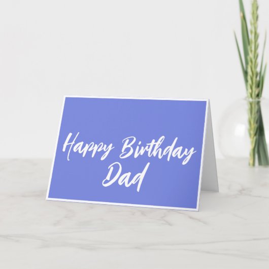 Blue Happy Birthday Vater von Daughter Card Karte (Vorderseite)