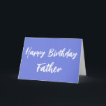 Blue Happy Birthday Vater von Daughter Card Karte<br><div class="desc">Der moderne Blue Blue Happy Birthday Vater von der Tochterkarte weist eine einzigartige rosa blaue Farbe gegen ein weißes Drehbuch auf.</div>