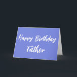 Blue Happy Birthday Vater von Daughter Card Karte<br><div class="desc">Der moderne Blue Blue Happy Birthday Vater von der Tochterkarte weist eine einzigartige rosa blaue Farbe gegen ein weißes Drehbuch auf.</div>