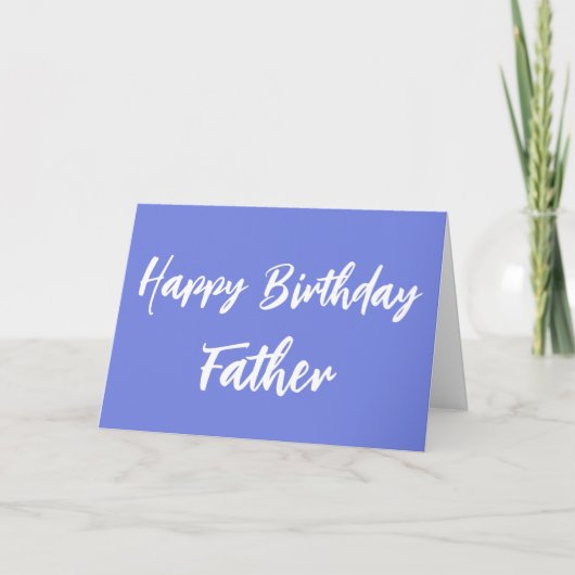 Blue Happy Birthday Vater von Daughter Card Karte (Vorderseite)
