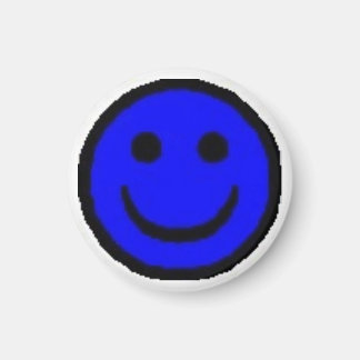 Blue Happy Face Magnet