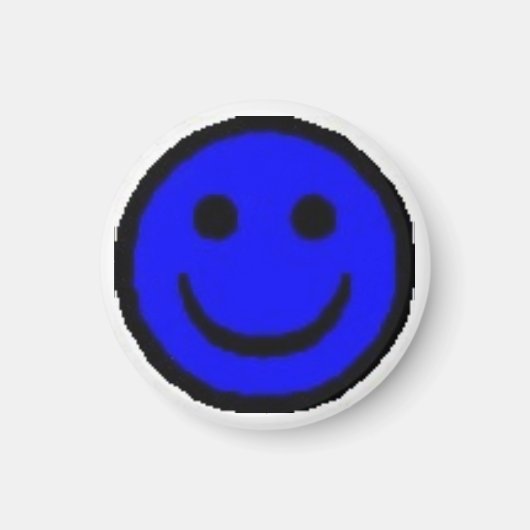 Blue Happy Face Magnet (Vorne)