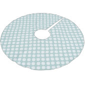 Blue Happy Faces Weihnachten Polyester Weihnachtsbaumdecke (Schrägansicht)