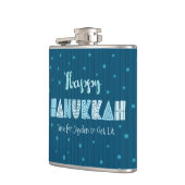 Blue Happy Hanukkah Typografie Star von David Name Flachmann (Links)