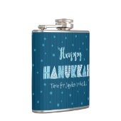 Blue Happy Hanukkah Typografie Star von David Name Flachmann (Rechts)