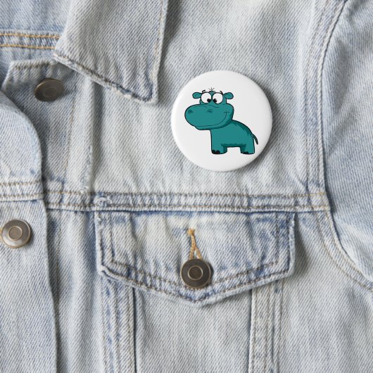 Blue Happy Hippo Button (Beispiel)