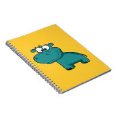 Blue Happy Hippo Notizblock (Rechte Seite)