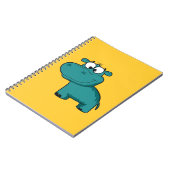 Blue Happy Hippo Notizblock (Linke Seite)