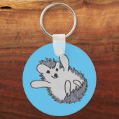 Blue Happy Igel Schlüsselanhänger (Vorderseite)