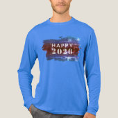 Blue Happy New Year Holiday T - Shirt (Vorderseite)