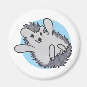 Blue Happy Niedlich Igel Magnet