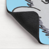 Blue Happy Niedlich Igel Mousepad (Ecke)