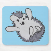 Blue Happy Niedlich Igel Mousepad (Vorne)