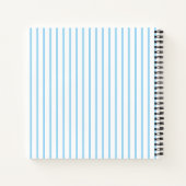 Blue Happy Niedlich Igel Notizblock (Rückseite)