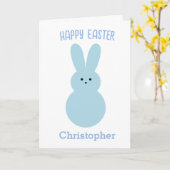 Blue Happy Oaster Bunny Card Karte (Gelbe Blume)