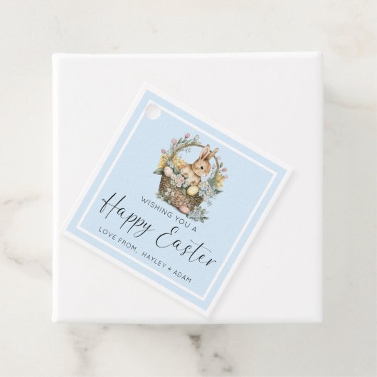 Blue Happy Oaster Bunny Geschenkanhänger (Beispiel)