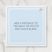 Blue Happy Oaster Bunny Geschenkanhänger (Rückseite)