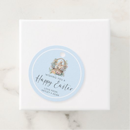 Blue Happy Oaster Bunny Geschenkanhänger (Beispiel)