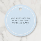 Blue Happy Oaster Bunny Geschenkanhänger (Rückseite)