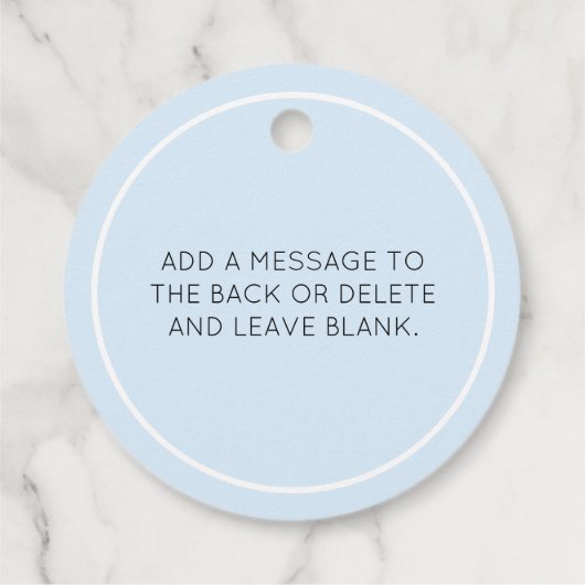 Blue Happy Oaster Bunny Geschenkanhänger (Rückseite)