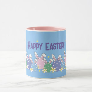 Blue Happy Oster Tasse - Bunny Ear Eggs