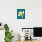 Blue Happy Sun Kinderzimmer Art in Spanisch Poster (Heimbüro)