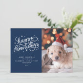 Blue Happy Weihnachten (Stehend Vorderseite)