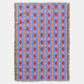 Blue Harlequin Knot Throw Blanket Decke (Vorderseite Vertikal)