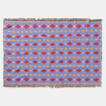 Blue Harlequin Knot Throw Blanket