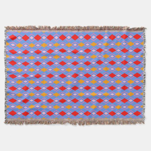 Blue Harlequin Knot Throw Blanket Decke (Vorderseite)
