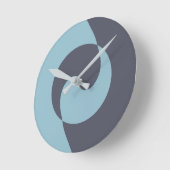 Blue Harmony Runde Wanduhr (Winkel)