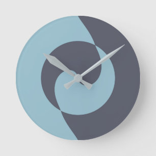 Blue Harmony Runde Wanduhr